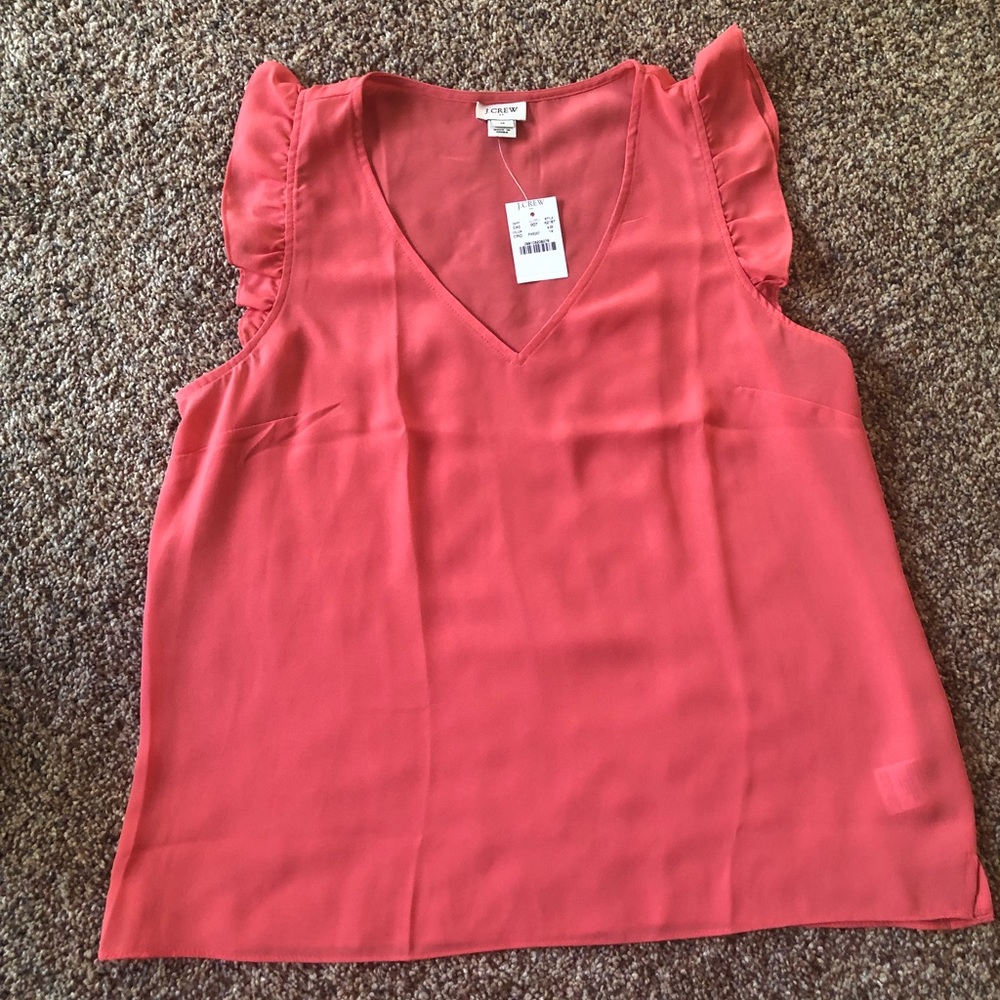 J. Crew Sleeveless Ruffle Top